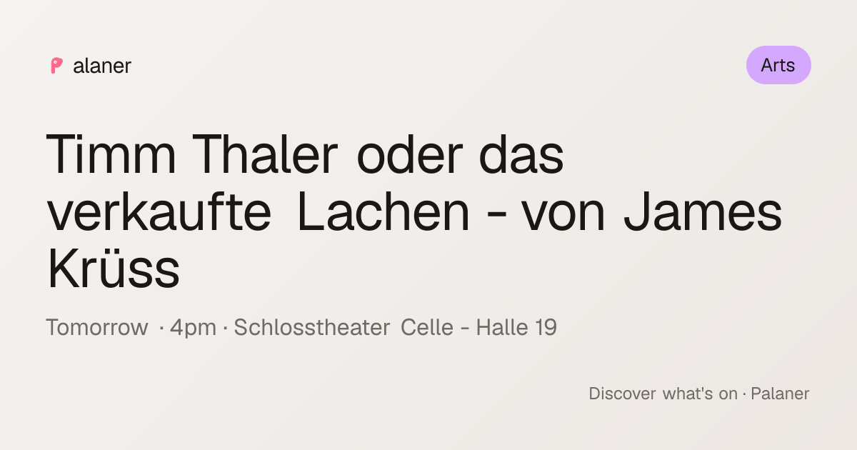 Timm Thaler oder das verkaufte Lachen - von James Krüss
