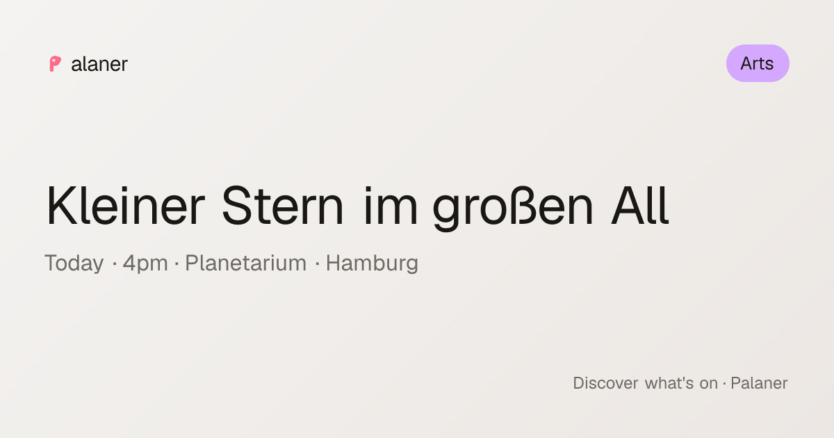 Kleiner Stern im großen All