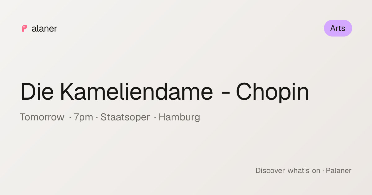 Die Kameliendame - Chopin