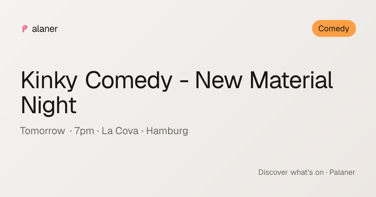 Kinky Comedy - New Material Night