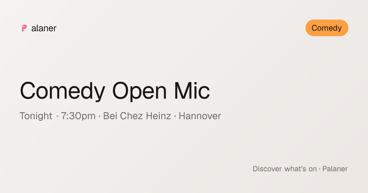 Comedy Open Mic